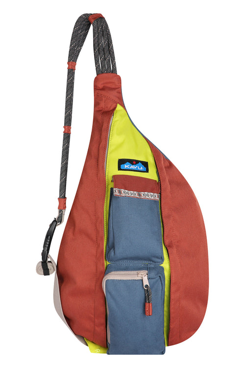 kavu tobacco rope bag - Sling Pack for Hiking, Camping, and Commuting and messenger bag Mini Rope Bag Plum Blossom