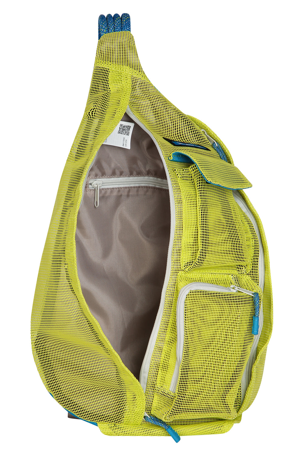 kavu electric rain rope bag Sling, Water-Resistant Crossbody Bag, Buff | 600D Recycled Polyester, Water Resistant, 0.8 lbs | 22-44-In Strap, 2 Zip Compartments & Phone Pocket Its all Camp Cozy Mini Rope Bag